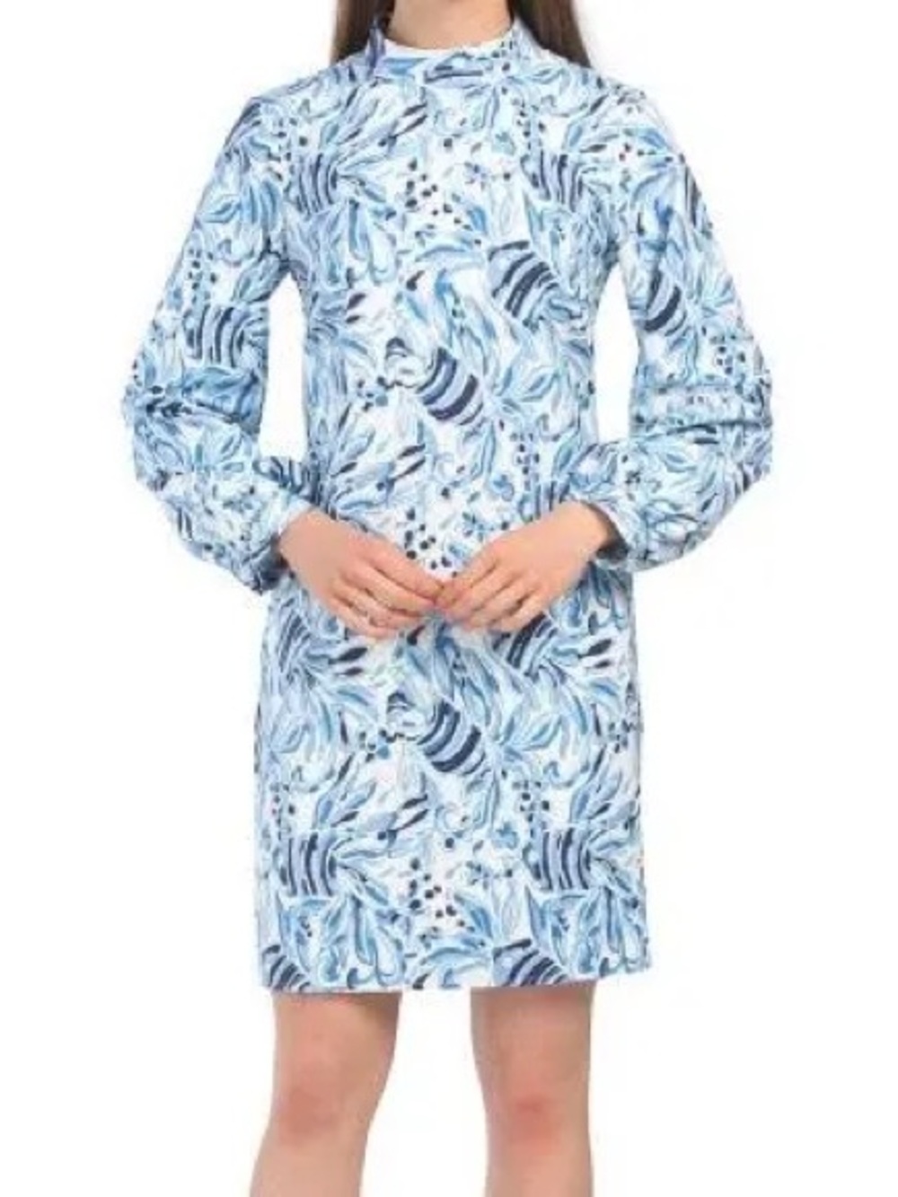Sail to Sable Blue and Navy Long Sleeve Dress